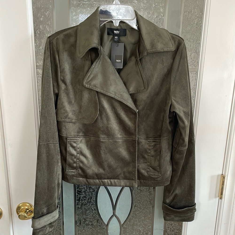 New with tags Faux Suede Moto Style Jacket